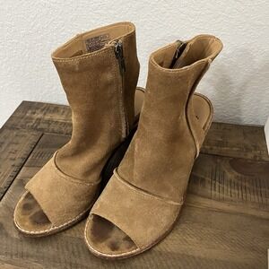 UGG Women's VALENCIA Peep Toe Suede Leather Bootie US 6‎ $150